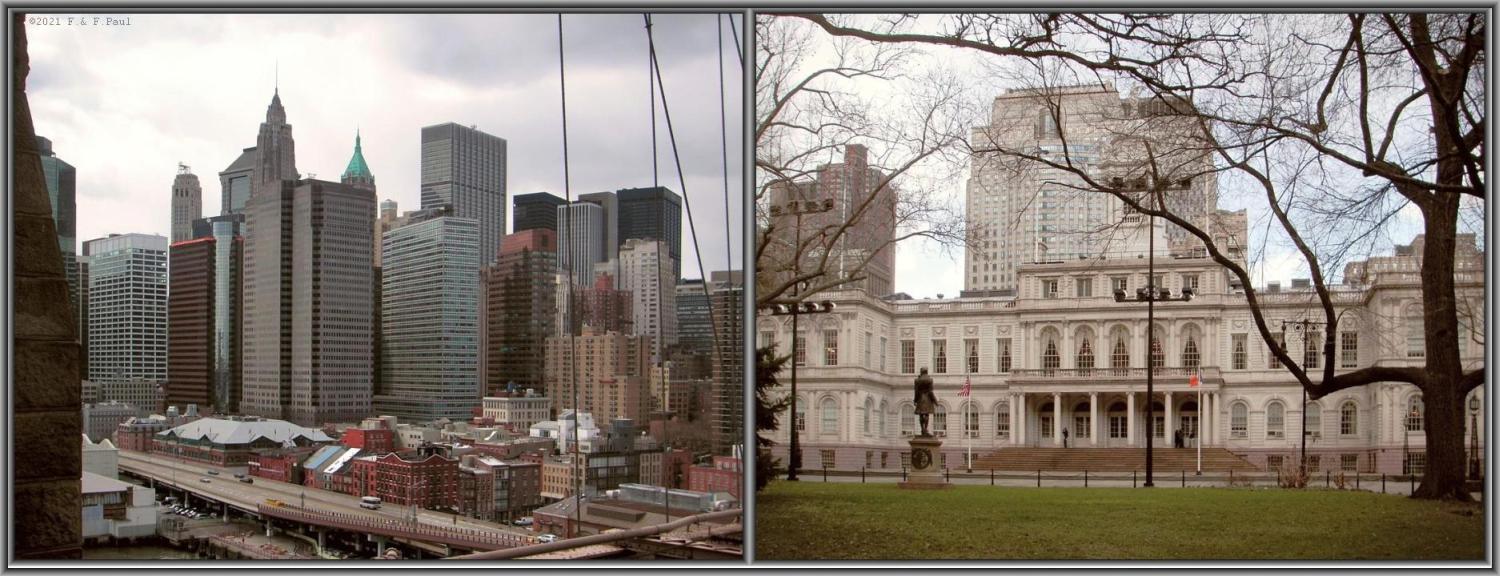 Eintritt �ber die Brooklyn-Bridge